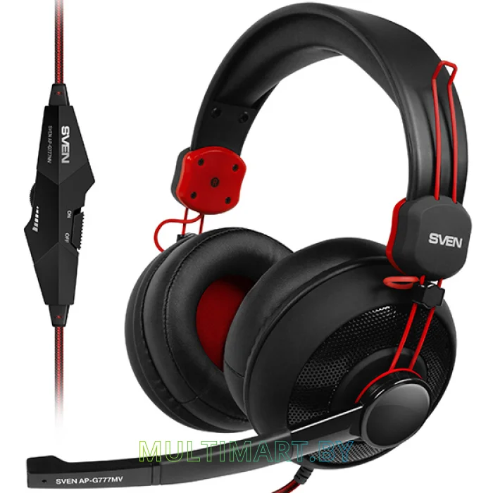 Наушники SVEN AP-G777MV Black-Red